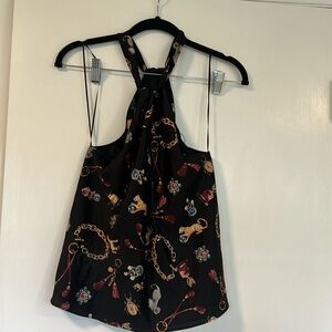 Amanda Uprichard Mezcal Charm Print Halter Top